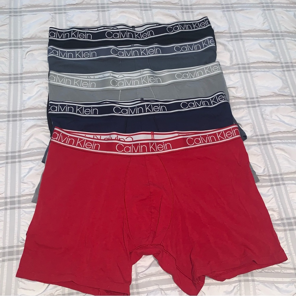 Calvin Klein Ultimate Comfort Boxer Briefs x5 Black, Red, Gray, Blue | Men’s XL